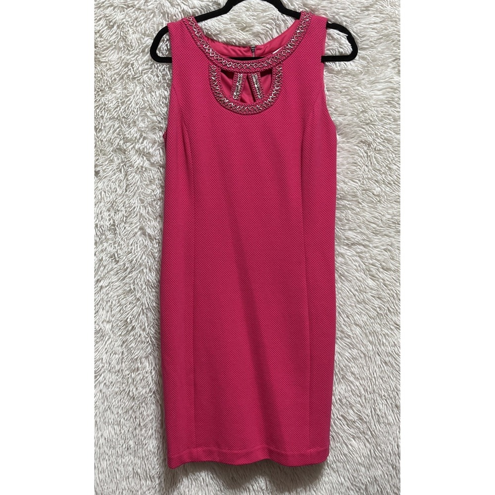 Peter Nygard Pink‎ Embellished Women's Dress Size 12 Casual Career - Picture 3 of 12